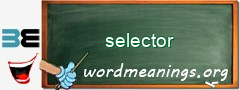 WordMeaning blackboard for selector